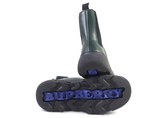 Stivali Chelsea Creeper Burberry Verde - vista 6