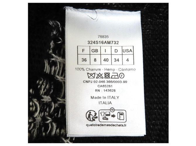 Christian Dior Floral Hanf Stricktop Schwarz - Ansicht 6