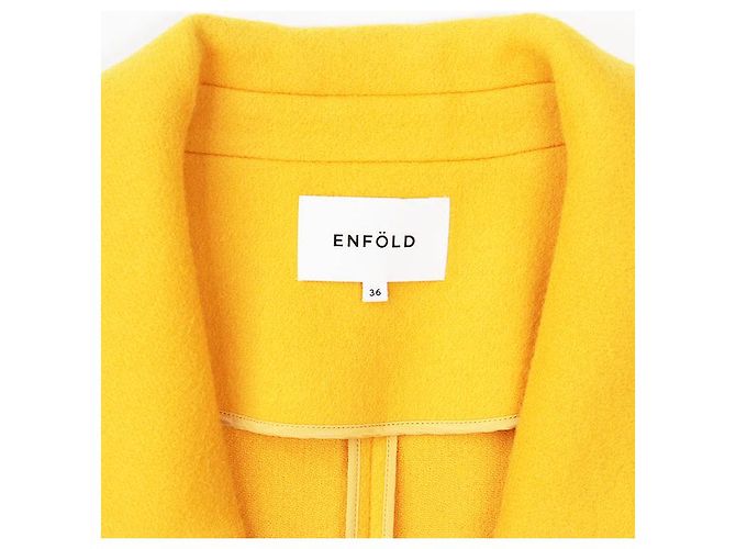 Autre Marque Abrigo Chester de Lana Melton ENFOLD Amarillo - vista 7