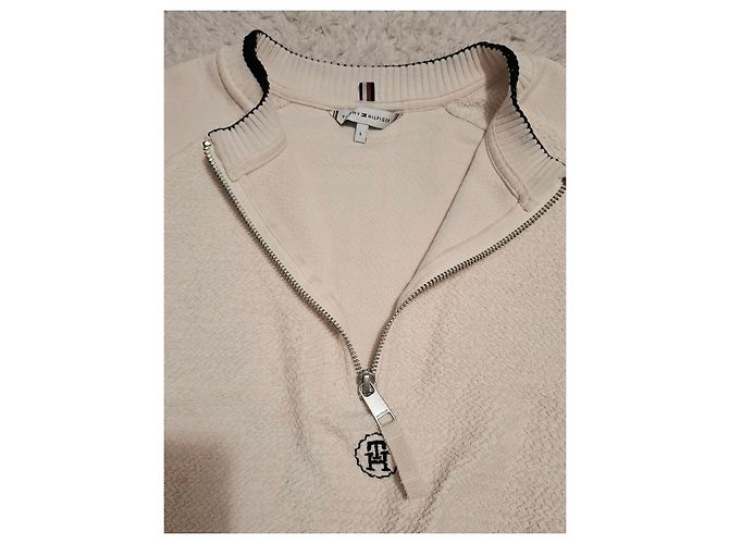 Sudadera beige Tommy Hilfiger con cremallera - vista 9