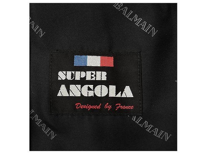 Autre Marque Abrigo de mezcla de lana de angora Balmain Castaño Gris antracita - vista 9