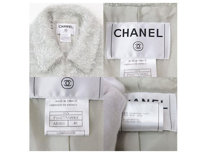 Timeless Abrigo de Lana de Nylon de Chanel Castaño - vista 10