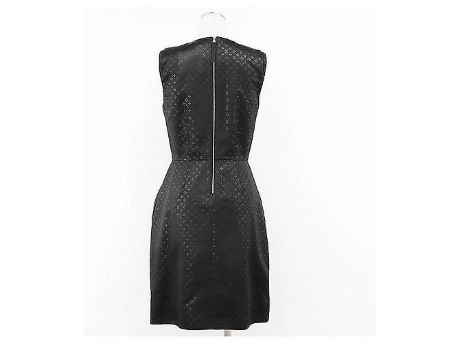 Vestido de seda Monogram Louis Vuitton Negro - vista 10