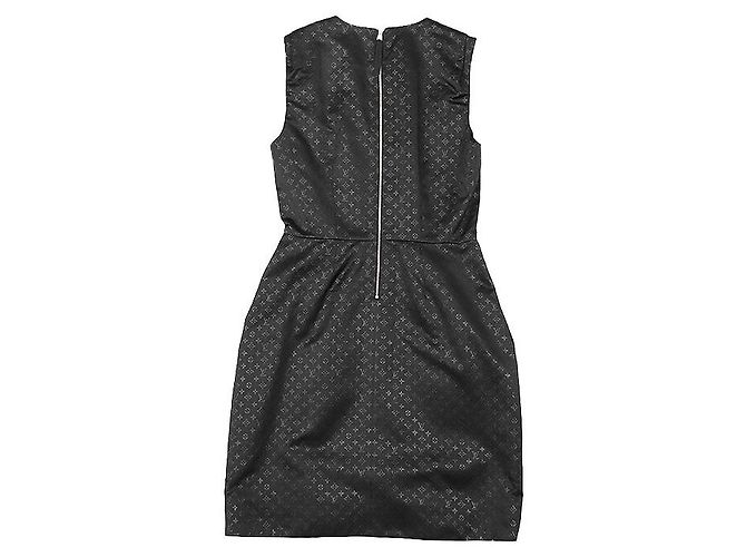Vestido de seda Monogram Louis Vuitton Negro - vista 12