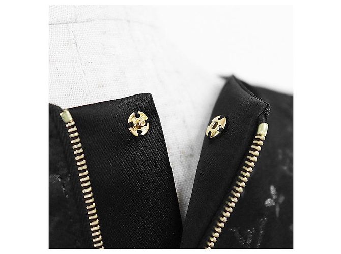 Vestido de seda Monogram Louis Vuitton Negro - vista 13