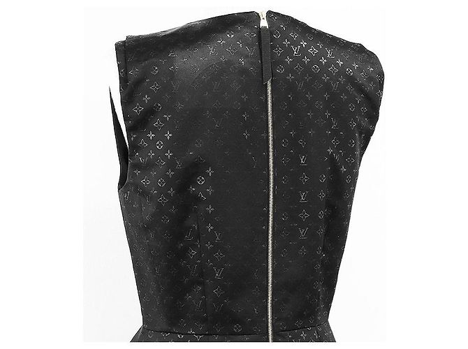 Vestido de seda Monogram Louis Vuitton Negro - vista 14