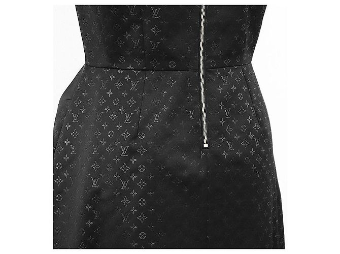 Vestido de seda Monogram Louis Vuitton Negro - vista 15