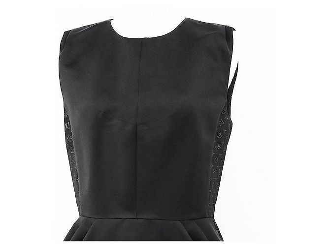 Vestido de seda Monogram Louis Vuitton Negro - vista 2