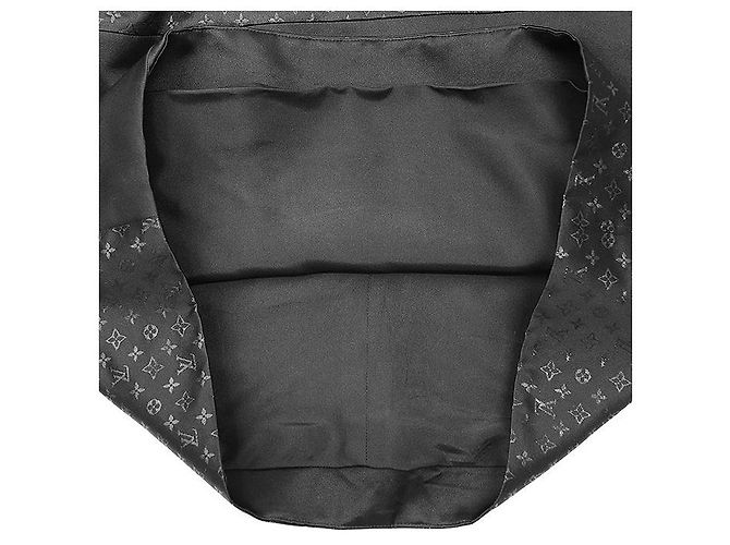 Vestido de seda Monogram Louis Vuitton Negro - vista 4