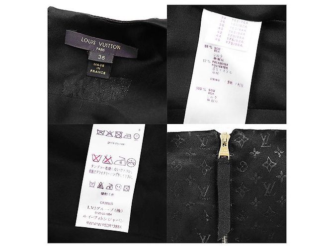 Vestido de seda Monogram Louis Vuitton Negro - vista 7