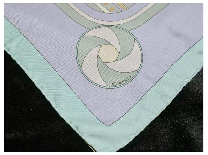 Hermès Lathan Sequenzen 90*90 Hellblau - Ansicht 4