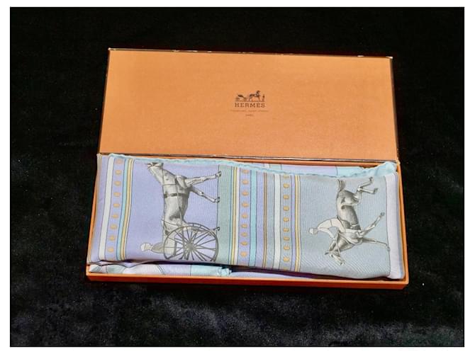 Hermès Lathan Sequenzen 90*90 Hellblau - Ansicht 5
