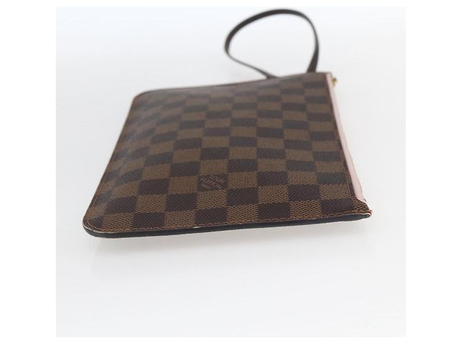 Louis Vuitton Neverfull Pochette Damier Ebene MM Marrone - vista 4