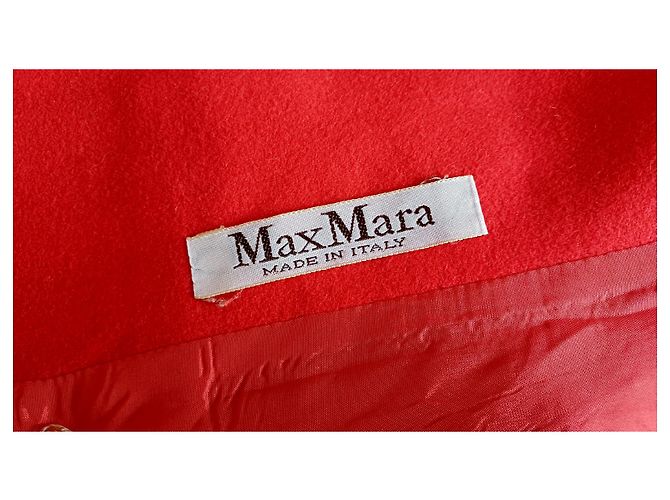 Abrigo Max Mara de lana rojo de doble botonadura Roja - vista 10