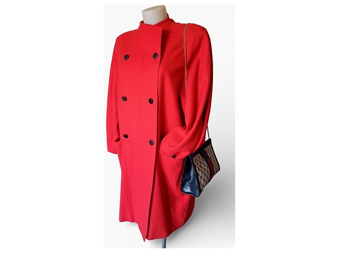 Abrigo Max Mara de lana rojo de doble botonadura Roja - vista 7