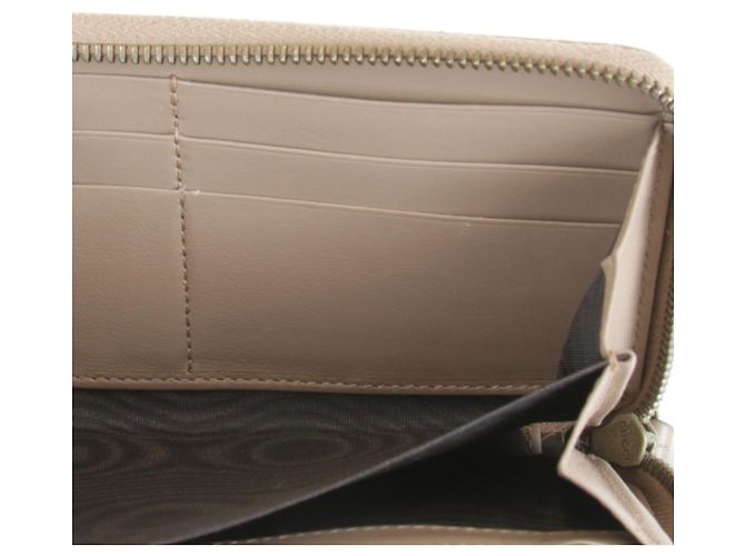 Cartera larga de cuero marrón GG Marmont de Gucci Castaño - vista 12