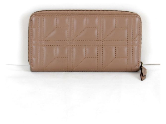 Cartera larga de cuero marrón GG Marmont de Gucci Castaño - vista 2