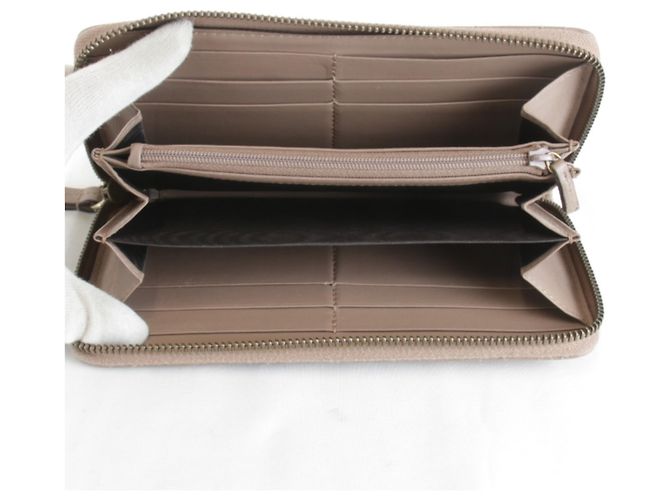 Cartera larga de cuero marrón GG Marmont de Gucci Castaño - vista 7