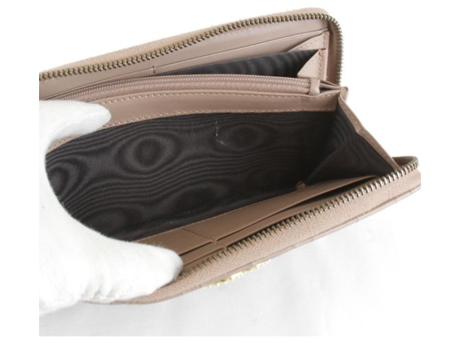 Cartera larga de cuero marrón GG Marmont de Gucci Castaño - vista 8