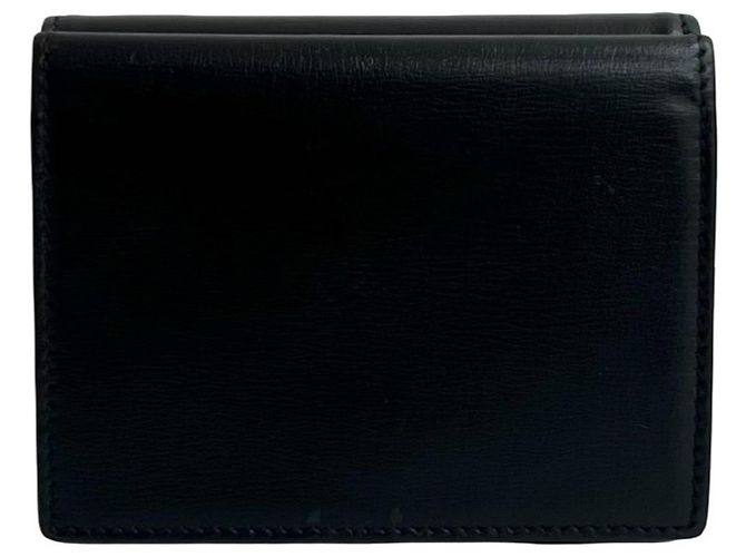 Yves Saint Laurent Black Leather Tri-fold Wallet - view 2