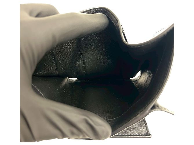 Yves Saint Laurent Black Leather Tri-fold Wallet - view 8