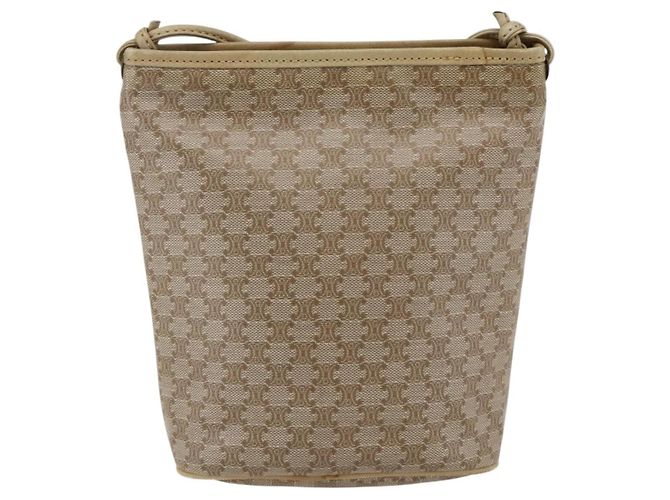 Céline Celine Vintage Macadam Canvas Medium Beige - vista 2