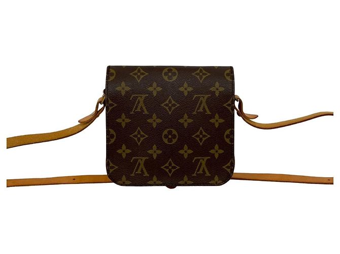 Vintage Louis Vuitton Monogram Leder Schultertasche Saint-Cloud Braun - Ansicht 3