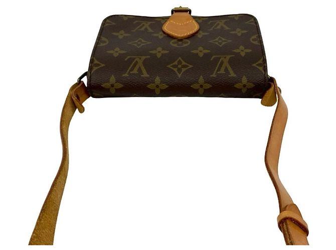 Vintage Louis Vuitton Monogram Leder Schultertasche Saint-Cloud Braun - Ansicht 4