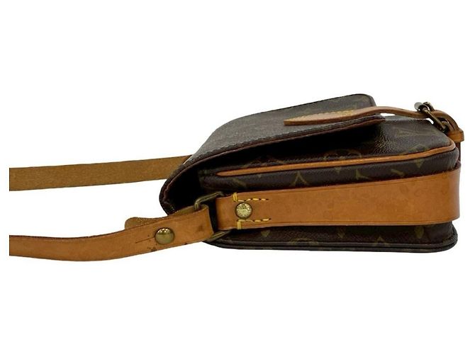 Vintage Louis Vuitton Monogram Leder Schultertasche Saint-Cloud Braun - Ansicht 5