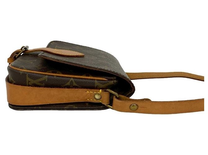 Vintage Louis Vuitton Monogram Leder Schultertasche Saint-Cloud Braun - Ansicht 6