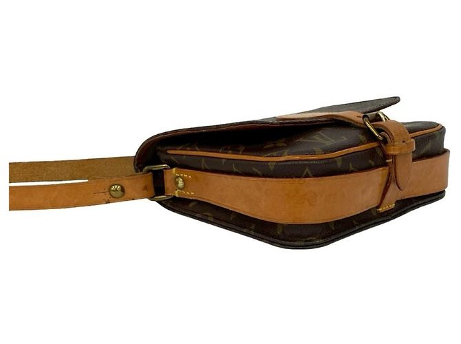 Vintage Louis Vuitton Monogram Leder Schultertasche Saint-Cloud Braun - Ansicht 7