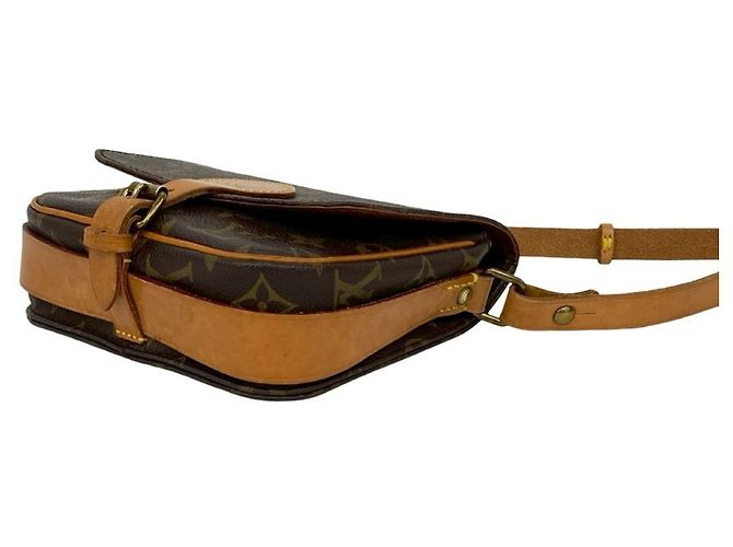 Vintage Louis Vuitton Monogram Leder Schultertasche Saint-Cloud Braun - Ansicht 8