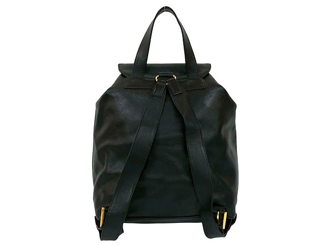 Tiffany & Co. Perforated Leather Drawstring Backpack Black - view 3