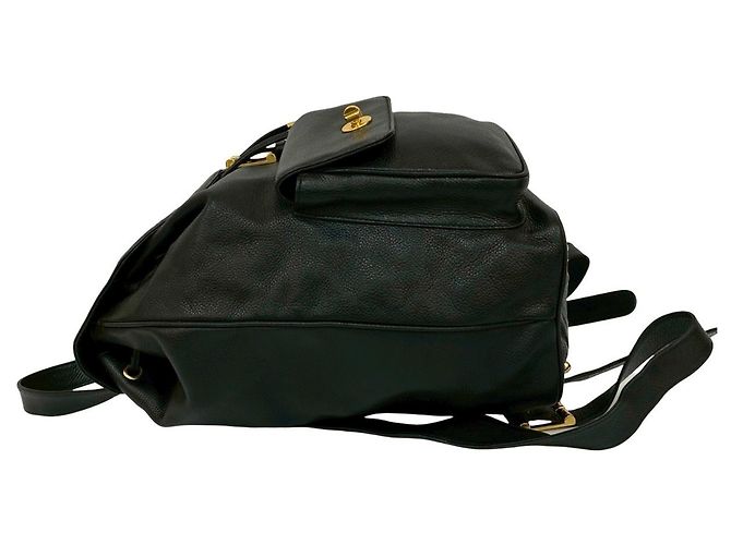 Tiffany & Co. Perforated Leather Drawstring Backpack Black - view 5