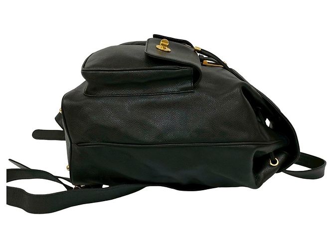 Tiffany & Co. Perforated Leather Drawstring Backpack Black - view 6