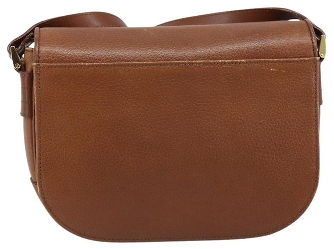 Burberry Flap Shoulder Leather Marrone - vista 2