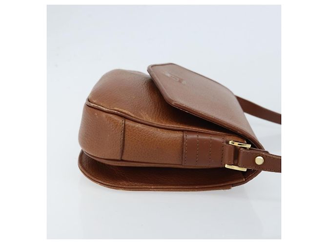 Burberry Flap Shoulder Leather Marrone - vista 3
