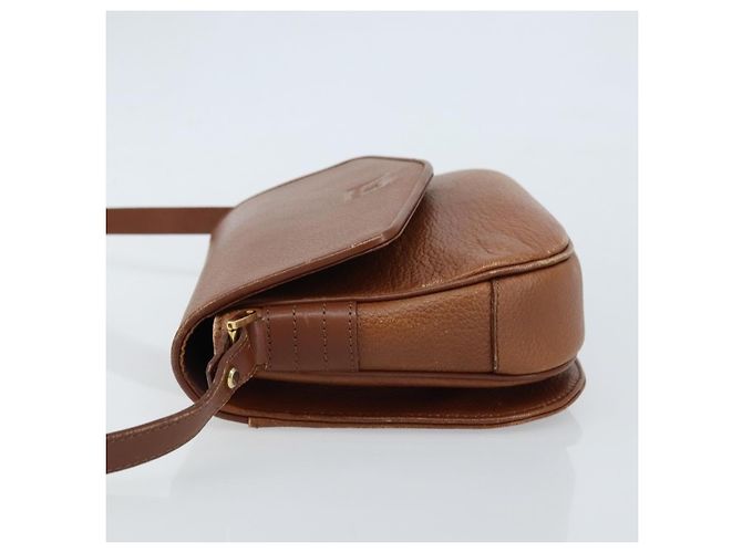 Burberry Flap Shoulder Leather Marrone - vista 4