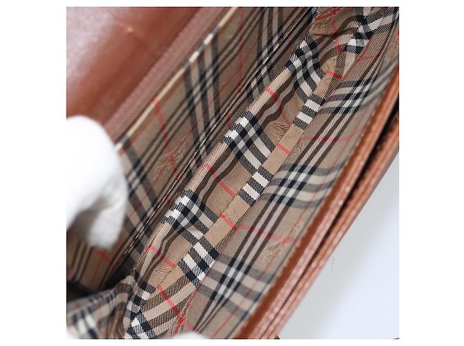 Burberry Flap Shoulder Leather Marrone - vista 5