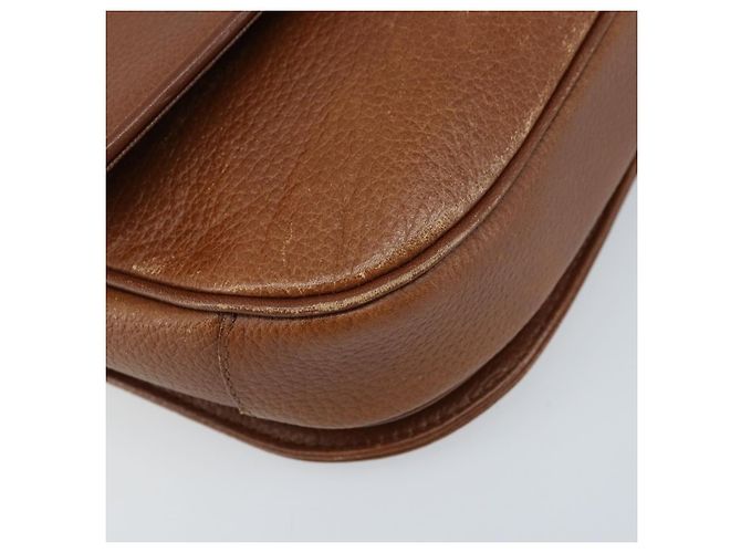 Burberry Flap Shoulder Leather Marrone - vista 7