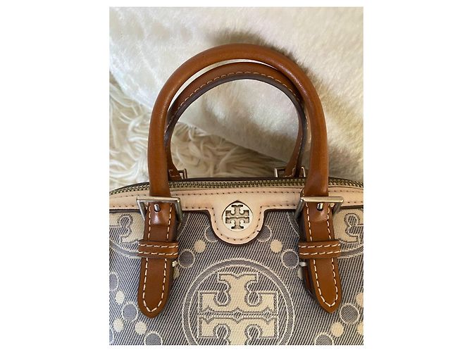 Borsa Tory Burch Mini Boston Monogramma Grigia Grigio - vista 6