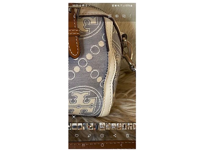 Borsa Tory Burch Mini Boston Monogramma Grigia Grigio - vista 9