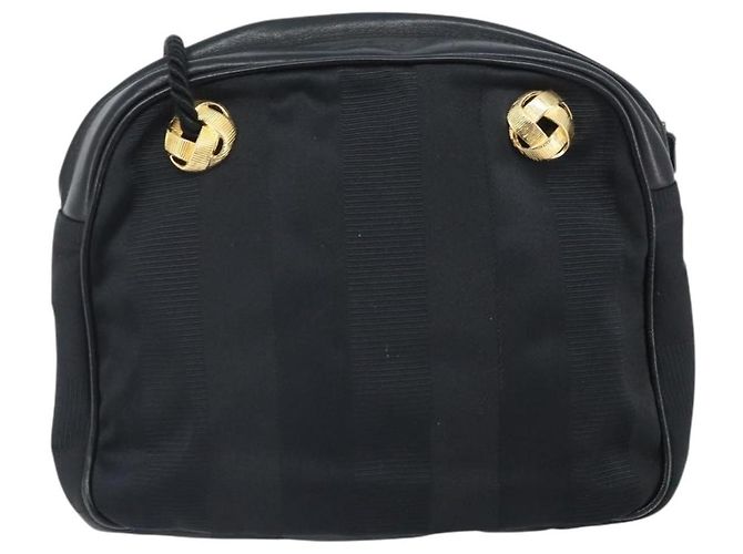 Borsa a Spalla Salvatore Ferragamo in Tela Nera e Oro Auth 166679 Nero D'oro - vista 2
