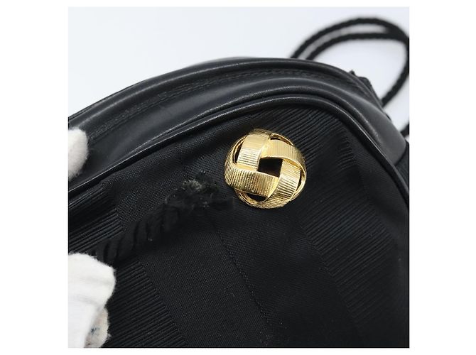 Borsa a Spalla Salvatore Ferragamo in Tela Nera e Oro Auth 166679 Nero D'oro - vista 8