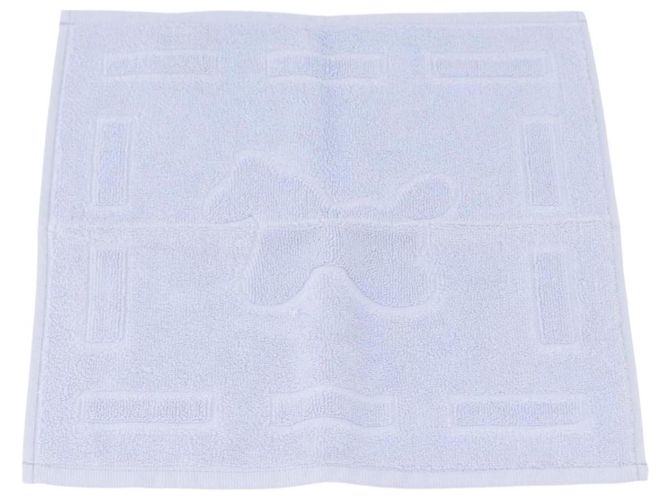 Hermès HERMES Handtuch Baumwolle 2er Set Weiß Hellblau Auth 173276A - Ansicht 5