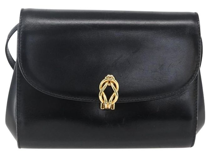 Borsa a Spalla in Pelle Nera e Oro GUCCI 004 056 0219 Auth fm5081 Nero D'oro - vista 13
