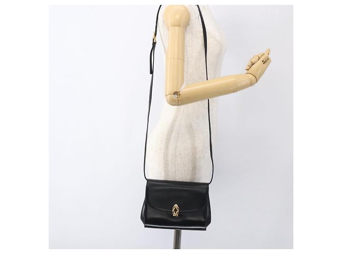 Borsa a Spalla in Pelle Nera e Oro GUCCI 004 056 0219 Auth fm5081 Nero D'oro - vista 24