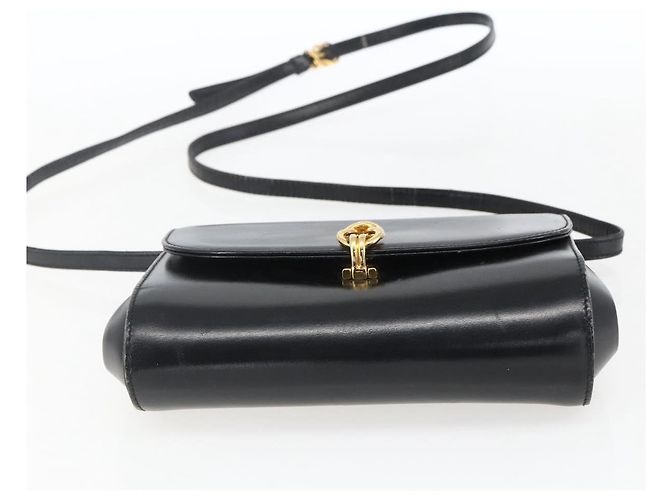 Borsa a Spalla in Pelle Nera e Oro GUCCI 004 056 0219 Auth fm5081 Nero D'oro - vista 5