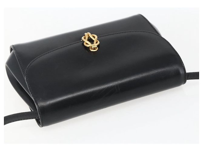 Borsa a Spalla in Pelle Nera e Oro GUCCI 004 056 0219 Auth fm5081 Nero D'oro - vista 6