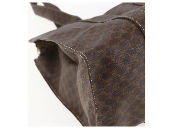 Céline Borsa tote in tela Macadam CELINE in pelle PVC marrone oro Auth ep13478 D'oro - vista 15